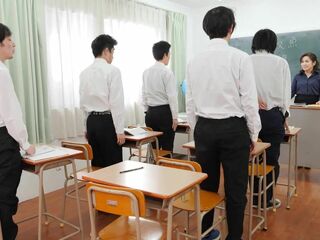 Japanese Schoolgirl Gets Naughty with her Teacher on the Desk