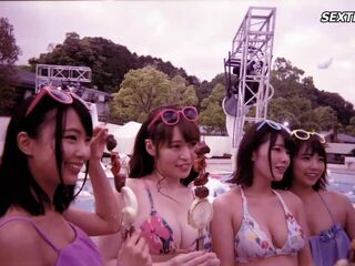 Japanese Bubble Gangbang with Eleven Uncensored Babes!